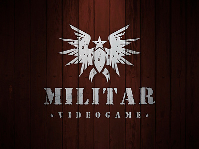 Military Eagle Logo design studio diamond eagle fire flame freedom grunge knuckle skull star media video games wings