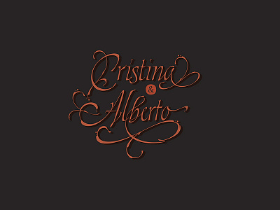 Cristina & Alberto Wip calligraphy lettering wip