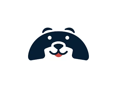Answer The Dog dog face fun happy logo telephone