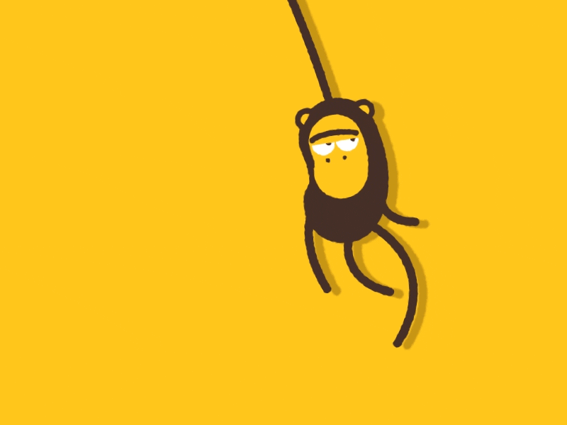 Monkey Swing, Monkey do ai character illustration illustrator monkey rubberhose swing tail