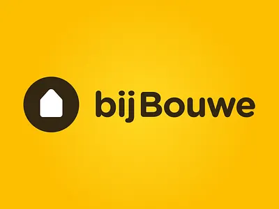 Bijbouwe Logo design dutch graphic housing logo mortgage online simple yellow