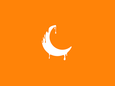 Honeymoon clean contrast drop easy honey illustrator moon negative orange simple sleak white