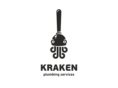 Kraken kraken logo octopus plumbing plunger services tentacles