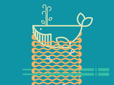 Whale Noodle blue chinese chopstick food noodle sea whale