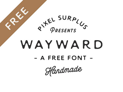 Wayward - Free Font branding free font hand drawn hand drawn font hand lettering lettering typography vintage