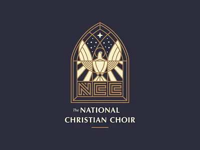 The National Christian Choir choir christian dove illustration logo