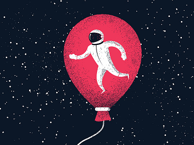 Illustrated Science 131 art astronaut balloon grain graphicdesign illustrated science illustration science space texture