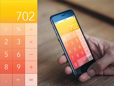 Calculator - Daily UI Challenge 004 app calculator daily dailyui dailyui004 geometric gradient minimal simple simplistic ui ux