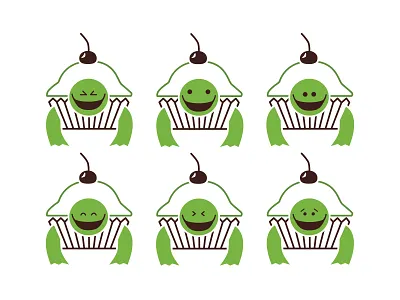 Bakery Logo bakery cupcake icon illustration laughing logo turtle
