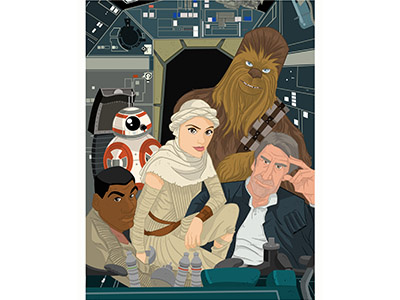 Force Awakens character design illustration star wars