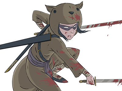 Super Squirrel character design illustration