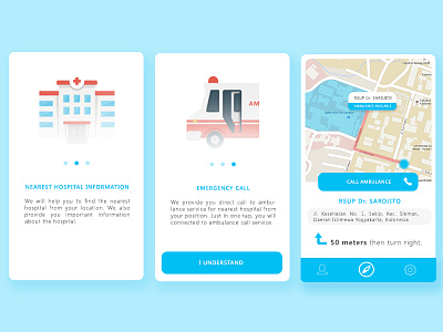 Emergency App Concept ambulance emergency hospital ios jogjaplayoff