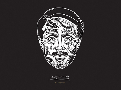 Lermontov adobe art design draw graphic illustration lermontov ols dsgn portrait tattoo tshirtdesign writers