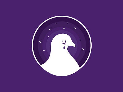 When Doves Cry bird dove flat gradient illustration prince purple purplerain rip tear vector