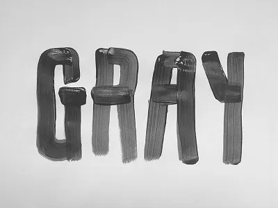 Grey or Gray? gray handmade paint brush type