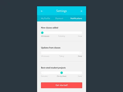 DailyUI Challenge 007 app interface mobile phone settings ui ux