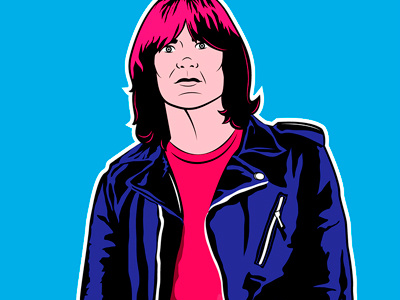 Dee Dee Ramone 70s comic dee dee ramone draw hey ho lets go illustration popart the ramones