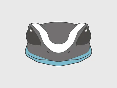 Dart Frog Head frog illustration vector