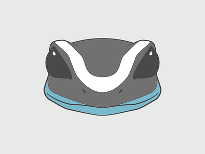 Dart Frog Head frog illustration vector