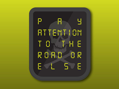 Car Interface car caution daily ui design fun green simple vector