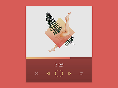 Cut It Out Series: Feet collage design digital flower geometric gradient hands music player ui ux visual