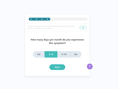 Quiz card design product questions quiz ui ux