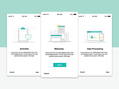 Medical App Design - Healthcare activity android app data healthcare hospital icon illustrations line medical minimal simple