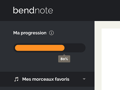 Bendnote dipstick e learning elearning gauge learn measure music progress progression sidebar