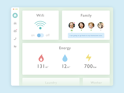 Day021 - Home Monitoring Dashboard dailyui dashboard download flat home interface like mac monitoring social ui ux