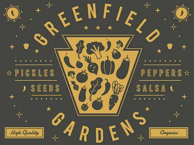 Greenfield Gardens garden keystone pennsylvania pepper pittsburgh shirt t shirt typography vegetables veggie