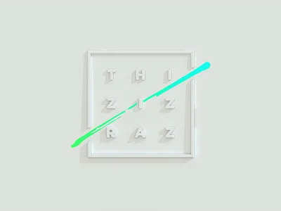 ThizizRaz logo c4d 3d c4d gradient logo minimal type vibrant
