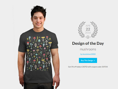 Mushrooms - Design of the Day apparel art beauty clothes drawing illustration mushrooms nature plant tshirt vector