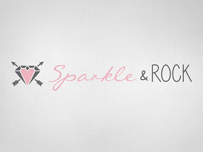 Sparkle & Rock Logo diamond handwriting logo