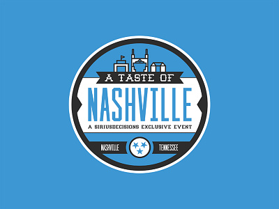 A Taste of Nashville Logo badge branding design identity illustration logo nashville vector