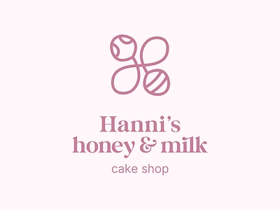 Hanni’s Honey and Milk bee branding cake color design dribbble graphic design h honey icon illustration letter h line logo logo bee logo line logotype milk shop