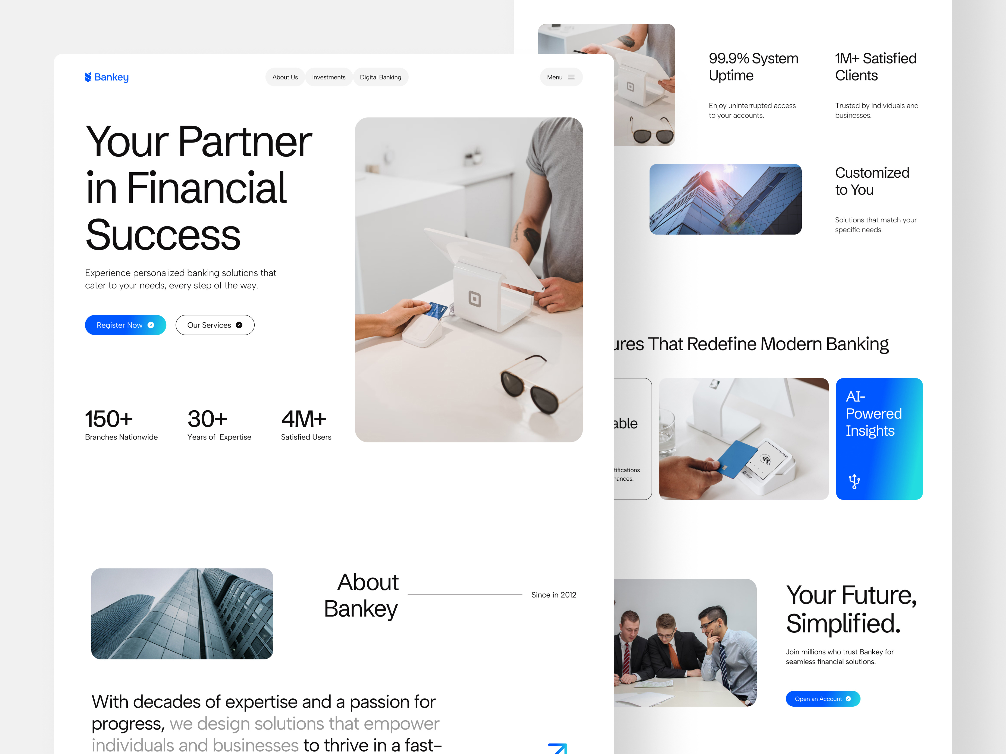 Commercial Bank Landing Page bank business commercial bank creative digital bank ewallet figma finance financial fintech landing page layout modern saas transaction ui uiux user interface web design website