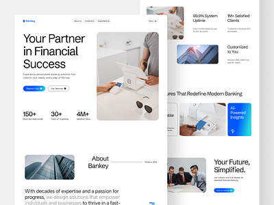 Commercial Bank Landing Page bank business commercial bank creative digital bank ewallet figma finance financial fintech landing page layout modern saas transaction ui uiux user interface web design website