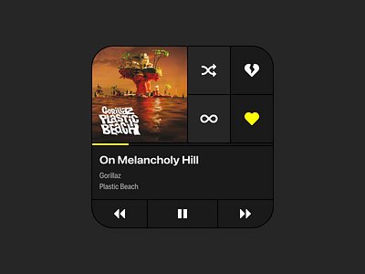 Figbruary 2025 #2: Minimal Music Player challenge concept figbruary minimal ui widget