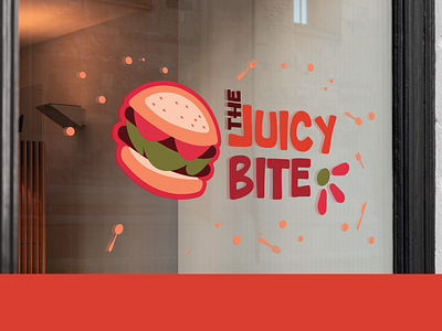 THE JUICY BITE - LOGO PRESENTATION advertising design graphic design illustration logo typography visual designs