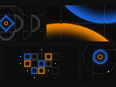 Visual exploration vol. 4 abstract art direction background blue branding clean composition dark design glow graphic design identity illustration logo minimal modern orange pattern ui visual