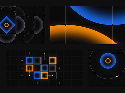 Visual exploration vol. 4 abstract art direction background blue branding clean composition dark design glow graphic design identity illustration logo minimal modern orange pattern ui visual