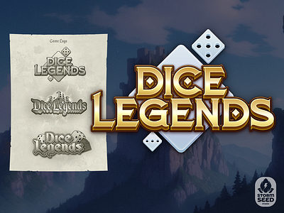 Dice Legends Logo Development branding concept art design game art game design graphic design illustration logo ui