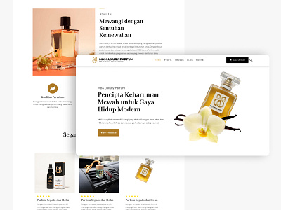 MBS Luxury Parfum - Fragrance Product Website branding graphic design ui