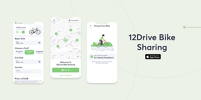 Bicycle rental app app mobile mobile app ui