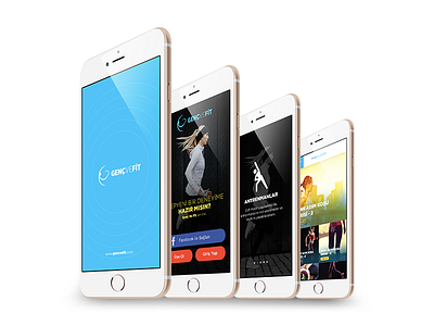 Fitness, Healthly, Life: App. app fitness gencvefit healthly life mobile sport ui ux