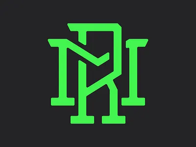 MR Monogram lettering monogram softball typography vector