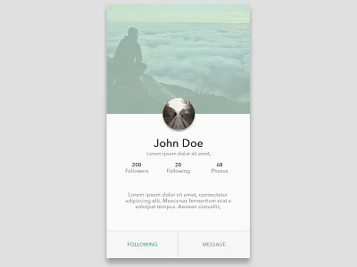 Daily Ui 06 006 dailyui profile ui user