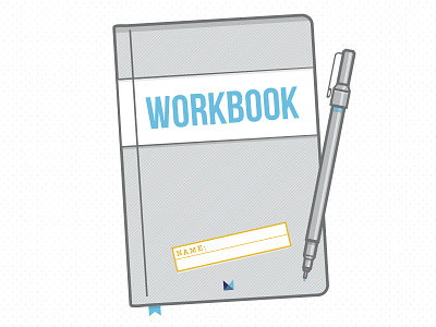 Workbook Illustration design drawing flat icon illustration moleskin pen sketchbook vector workbook