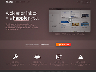 New Website Header benefits header headline video website