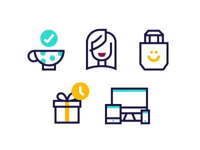 Landing page spots illustration line art